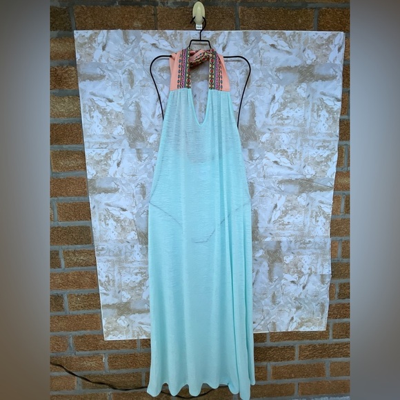 PITUSA Llama Halter Dress in Aqua Large - Picture 3 of 16